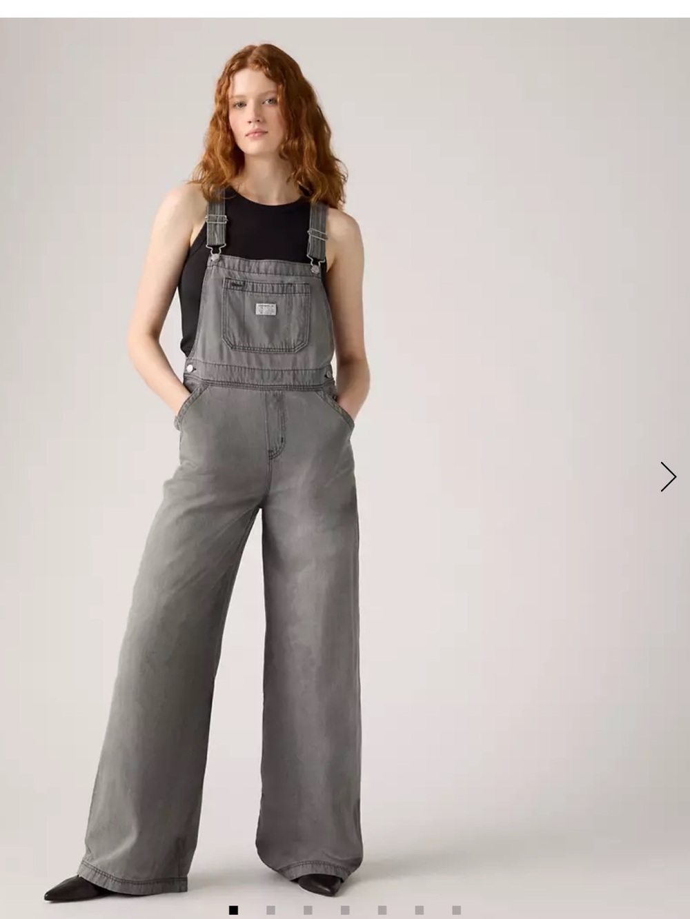 Levi's Women's Baggy Overalls XL Freshly Detailed Black Size L Large NWT